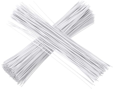 QUARKZMAN 500 Stück Twist Ties 15cm Metall Kabelbinder Verschlussclips Bindestreifen Tütenclips Verschluss Verschlussstreifen Bindestreifen für Tüten Kegel Beutel Geschenk, Weiß