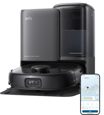 eufy Saug- und Wischroboter E25 Omni, HydroJet System mit selbstreinigender Wischrolle, 20.000Pa Saugkraft, Anti-Verheddern-Bürsten, Ecken- & Kantenreinigung,All-in-One-Station (Generalüberholt)