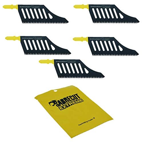 SabreCut JSSC2074_5 Lot de 5 lames de scie sauteuse à tige en T HCS DT2074 compatibles avec Dewalt, Bosch, Makita, Milwaukee et beaucoup d'autres