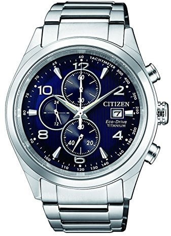 Citizen Herren Chronograph Solar Uhr mit Titan Armband CA0650-82L