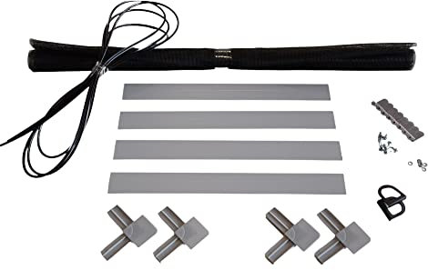 Fliegengitter- Insektenschutz- Alu- WEISS optimal für Rolläden- Insektenschutzgitterfarbe GRAU (100cm x 120cm, ohne Einhängewinkel)