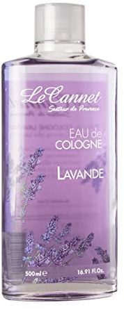 LE CANNET | Eau de Cologne - Eau de Cologne Femme, Parfum Naturel et Sensation de Fraîcheur, Parfait pour ceux qui aiment les parfums les plus classiques, lavande, 500 ml