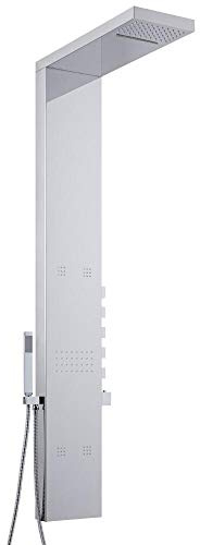 MILANO Thermostatic Outdoor Shower Tower Waterblade Head Body Jets Handset