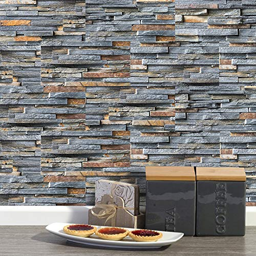 Bricks Effect Wall Sticker for TV Walls/Sofa Background Bedroom Kitchen Bathroom Wall Decor,Tile Transfers Sticker for Home Decor, Peel & Stick self-Adhesive Splashback Tile Decals, 54 pcs