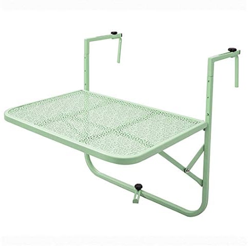Balkonhängetisch Klappbar,Outdoor-Tisch Balkontisch zum Einhängen aus Streckmetall ca.60 x 40cm