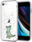 Unov Case Compatible with iPhone SE 2022 iPhone SE (2020) iPhone 8 iPhone 7 Case Clear with Pattern Embossed Design TPU Soft Bumper Shock Absorption Slim Protective 4.7 Inch (Rainbow Dinosaur)