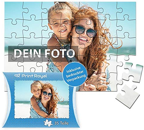 Foto-Puzzle 24-1000 Teile in inkl. hochwertiger Verpackung - mit eigenem Foto Bedrucken - Puzzle selber gestalten - 35 Teile in Kartonverpackung