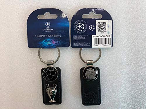 UEFA OM Porte-clés Champions League en cuir avec pins trophée CL 2D et OM