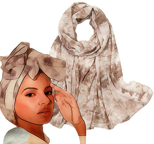 KAVINGKALY Foulard en Mousseline Douce pour Femme Foulard de Mode Châle Long Hijab en Polyester Dégradé (Kaki)
