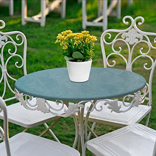 MINGPINHUIUS wasserdichte Tischdecke Outdoor Gartentischdecke, Abwaschbar und Ölbeständig mit Elastischen Rändern