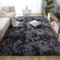 KINGSON Teppich Wohnzimmer, Teppich Waschbar Langflor Hochflor Teppiche Modern Teppich Flauschig Grau Rosa Weiß fürs Wohnzimmer, Schlafzimmer und die Küche Geeignet (Neu Dunkelgrau, 160 * 230cm)