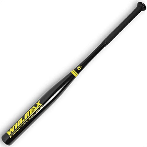 Baseballschläger, Baseball Schläger Aluminiumlegierung Baseballschläger Alu mit Gummigriff 32 (Schwarz)