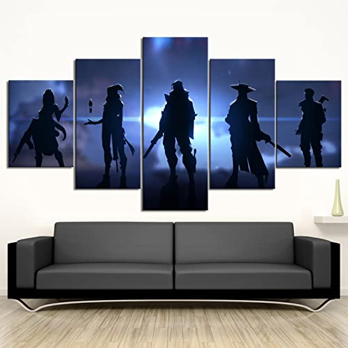 5 Stück Drucke Auf Leinwand Gedruckt Malerei Wohnzimmer Wand Kunst Leinwand Keine Gerahmte Leinwand 5Pcs Valorant Game Heroes Wandkunst Poster Drucke Bilder Gemälde Wohnkultur Dekorationen,20X35Cmx2