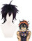 ydound Anime Coser pruik JoJo. Bizarres Abenteuer Narancia Ghirga Cosplay dunkelviolette Perücke mit Haarband hitzebeständige Faserhaare+ Perücke Cap Party Requisiten