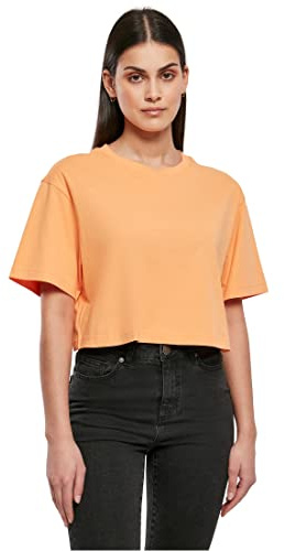 Urban Classics Women's Ladies Short Oversize Tee T-Shirt, Papaya, XS