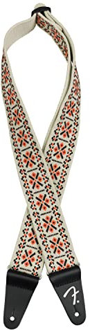 Fender Pasadena - Tracolla per chitarra, in tessuto, colore: LATTICE ORNG