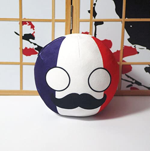 Anime Polandball Stoffpuppe Spielzeug, Countryball Plüschtiere Dekokissen, Cartoon Country Ball Sofa Dekoration, Kinder (20Cm) Fr2