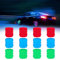 Reccisokz 12-teilige Autoventilabdeckung, 3 Farben, fluoreszierender Autoreifen, leuchtet im Dunkeln, Reifenventilabdeckung, fluoreszierendes Ventil, geeignet für Autos, Motorräder, Fahrräder