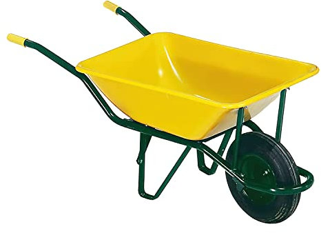 Carretilla Obra Amarilla Metálica Desmontada