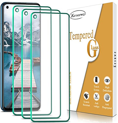 Kesuwe [3 Pack Screen Protector for OPPO Find X3 Lite Tempered Glass, Anti Scratch, 9H Hardness, Ultra Resistant, Bubble Free, Case Friendly, Easy to Install