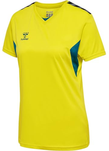 hummel Authentic PL Trikot Damen Weiß gelb, S Damen