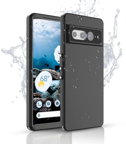 Google Pixel 7 Pro Hülle,IP68 Wasserdicht Stoßfeste Staubdicht Outdoor Panzerhülle mit Eingebautem Bildschirmschutz 360 Grad Ganzkörper Schutzhülle Klare Unterwasser Handyhülle für Pixel 7 Pro Schwarz