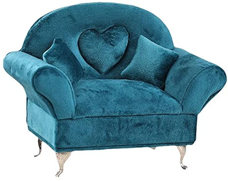 Harilla Mode Schlafsofa Puppenhaus Möbel Schmuck Schmuckkästchen für Kommode Schrank Dekor, GRÜN