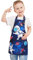 Kinderschürze - Weltraum Kinder Schürzen Malschürze Kinder Verstellbare Nackenriemen für Mädchen Wasserdicht Kochschürze mit Tasche Kochen Backen Malen Basteln Gartenarbeit