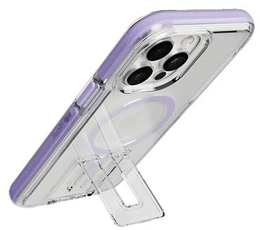 Tech21 EvoCrystal Kick case for iPhone 14 - MagSafe compatible - Impact Protection - Kickstand - Lilac