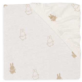 Jollein 511-507-67094 Spannlaken - Happy Miffy Nougat (60x120 cm)