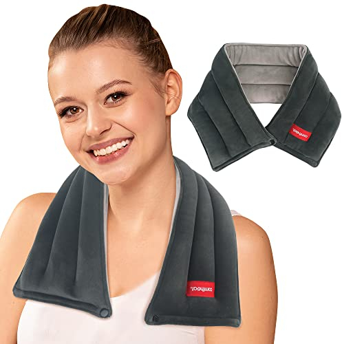 Comfheat Microwavable Heizkissen für Nacken, Schultern, Knie, heiße Therapie Kissen für Nackenschmerzen, Gelenke und Muskelschmerzen (63.5×14.5CM)