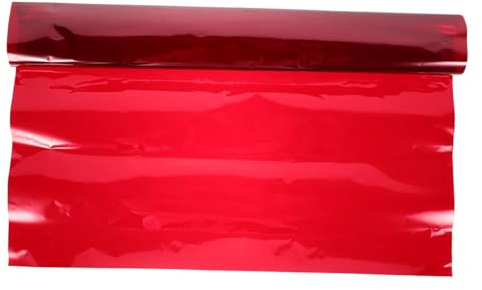 Rot Farbfilterfolie PET für Fotografie und Bühnenlicht Schnitt | Transparente Folie, Präzise Farbanpassung, Leicht Zuschneidbar, für Spots und Kameralicht bei Partys