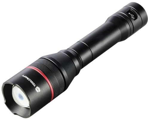 TOOLCRAFT Einstellbare Handlampe mit USB-Schnittstelle, mit Stroboskop-Modus, 3500 lm, 7 Stunden, 397 g