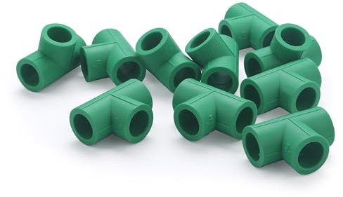 Te PPR uguale Ø20 mm x10 pezzi| Per diramazioni in impianti acqua calda o fredda con tubi PPR | Connessione robusta, durevole e facile da saldare a termofusione | QUICK PLOMBERIE