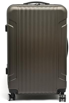 MISAKO Maleta Grande de Viaje Turbo Gris Unisex - Equipaje rígido de 73 X 49 X 27 cm de 4 Ruedas