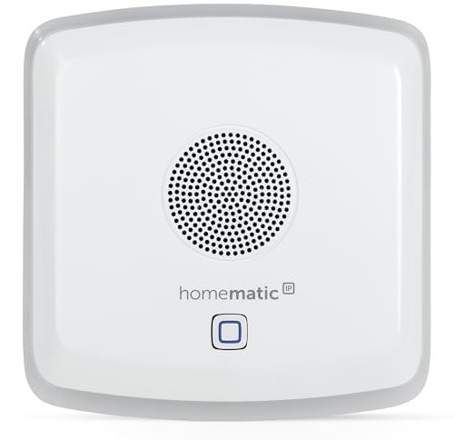 Homematic IP Smart Home 152348A0 Combi Segnalazione acustica + Ottica Gong per Campanello senza Cavo, Funziona a Batterie, Regolazione tramite App, Alexa e Google Assistant,