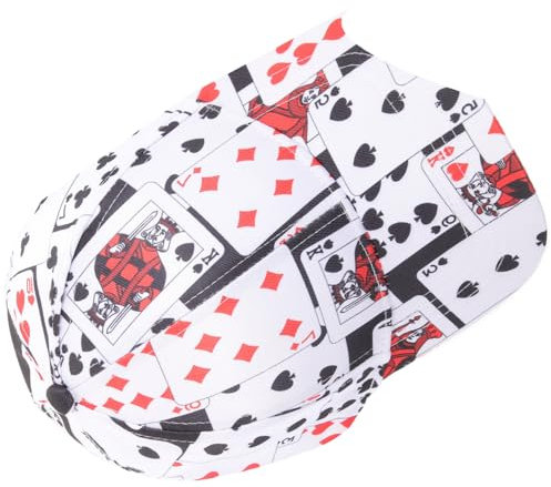 COLLBATH Pokermütze Baseballkappe Mit Pokerkarten-Design Unisex-hip-hop-mütze Für Damen Und Herren Verstellbar