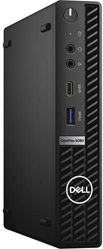 Dell Optiplex 5080 Micro Desktop Core i5-10500T Disque dur SSD 1 To 16 Go de RAM 6 cœurs 3,8 GHz Win 11 Pro Noir (reconditionné)