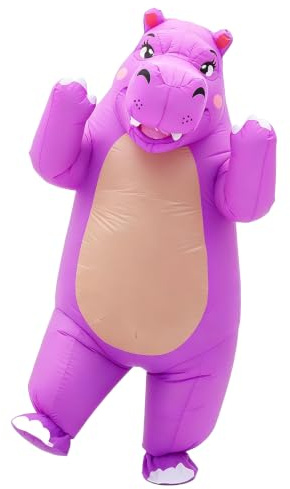 Yeffute Inflatable Hippo Costume for Adult Blow up Hippopotamus Costume Funny Halloween Party Costume Cosplay Dressed up