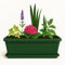 TECHZOCO Jardinera de plástico con Plato, Macetero para Jardín, Fabricado en Polipropileno, Incluye Plato, Apto para Interior/Exterior, 40 cm Largo x 15 cm Alto x 18 cm Fondo, Verde