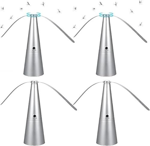 Répulsifs Anti-Mouches, 4 Pièces Ventilateur Anti Mouche, Electrique Chasse Mouche De Table, Ventilateurs Anti-Mouches Silencieux, Pour Maison Dîner, Pique-Nique Exterieur/Interieur