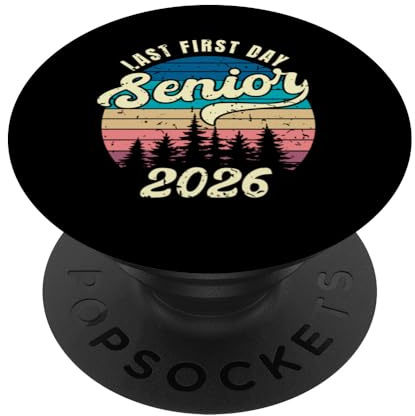 Last First Day Senior 2026 Classe of 2026 Back to School Kids PopSockets PopGrip Adhésif