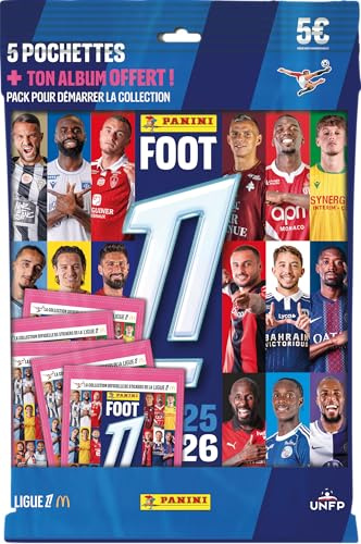 Panini Fußball 2025-26 Ligue 1 McDonald's Starterpaket (5 Hüllen + Album gratis)