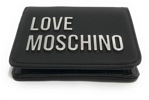 Moschino Damen Geldbörse Love Booklet Schwarz/Nickel AS26MO09 JC5612PP1OKD000B Farbe: Schwarz