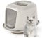 GarPet Katzenklo mit Deckel Aktivkohlefilter Katzentoilette Katzen WC Hauben Toilette Klo Indoor Outdoor grau modernes Design
