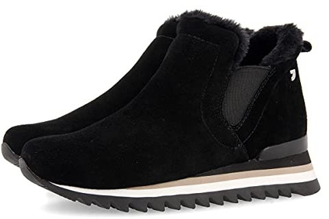 Sneakers Negras Estilo botín con Mini cuña para Mujer ECKERO