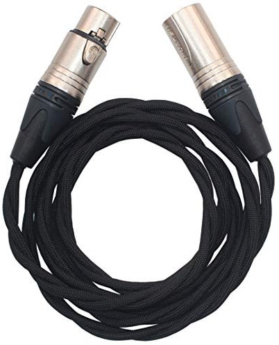 KK Cable VI-Z 4-Pin XLR (Balance) Male to Female Headphone Extension Cable, Audio Cable (2M/6.5ft)
