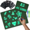 Maltafel Leuchtend A3 und A5, 6 Schablonen 2 UV Stift - BONNYCO | Jungen und Mädchen Geschenke 3 4 5 6 7 8 9 10 Jahre | Maltafel Zaubertafel Kinder Spielzeug Geburtstag Weihnachten | Magic Drawing Pad