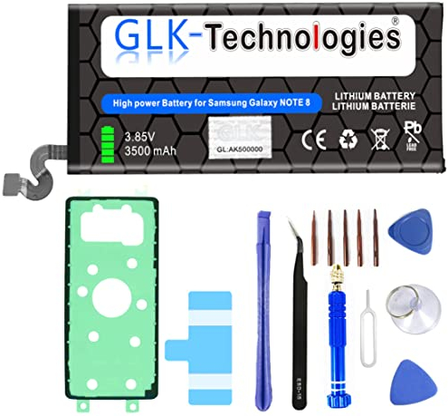 High Power Ersatzakku kompatibel mit Samsung Galaxy Note 8 SM-N950F EB-BN950ABE | Original GLK-Technologies Battery | accu | 3500 mAh Akku | inkl. Werkzeug Set Kit NEU