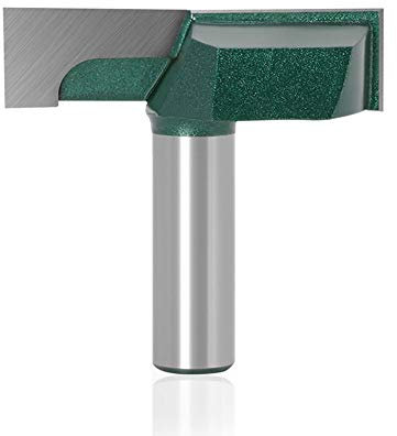Gasea 2-1/4 Inch Diameter Large Bottom Cleaning Router Bit, 1/2 Inch Shank 2 Flutes Surface Planing Woodworking Milling Cutter Tool